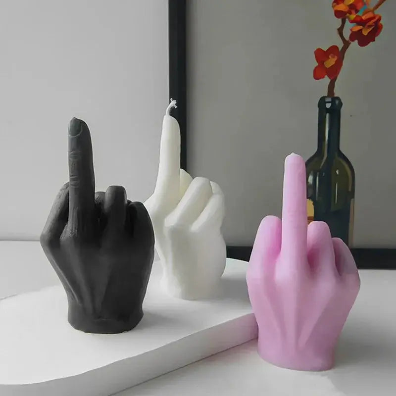 Universal Creative Candles Middle Finger Shaped Gesture Scented Candles Durable Funny Quirky Gifts Home Decoration Ornaments Mysterious