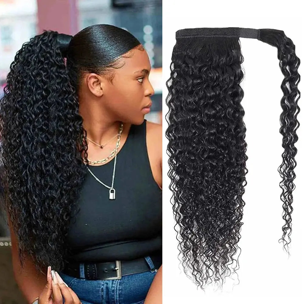 Ponytail Human Hair Wrap