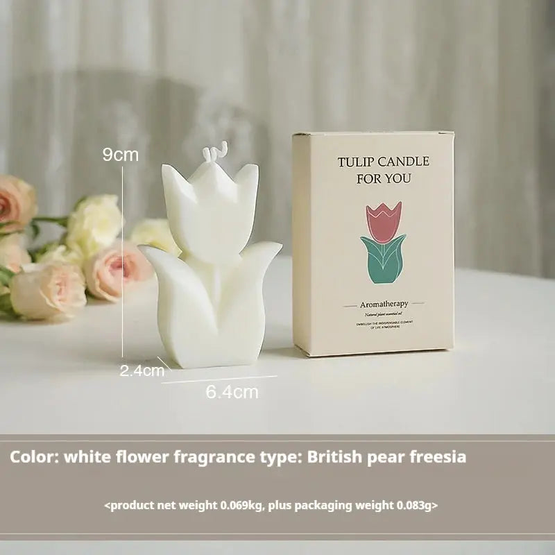 Tulip Scented Candles, Simulated Plant Shapes, Handmade DIY Candles, Party Decorations, Christmas and Birthday Gifts Mysterious
