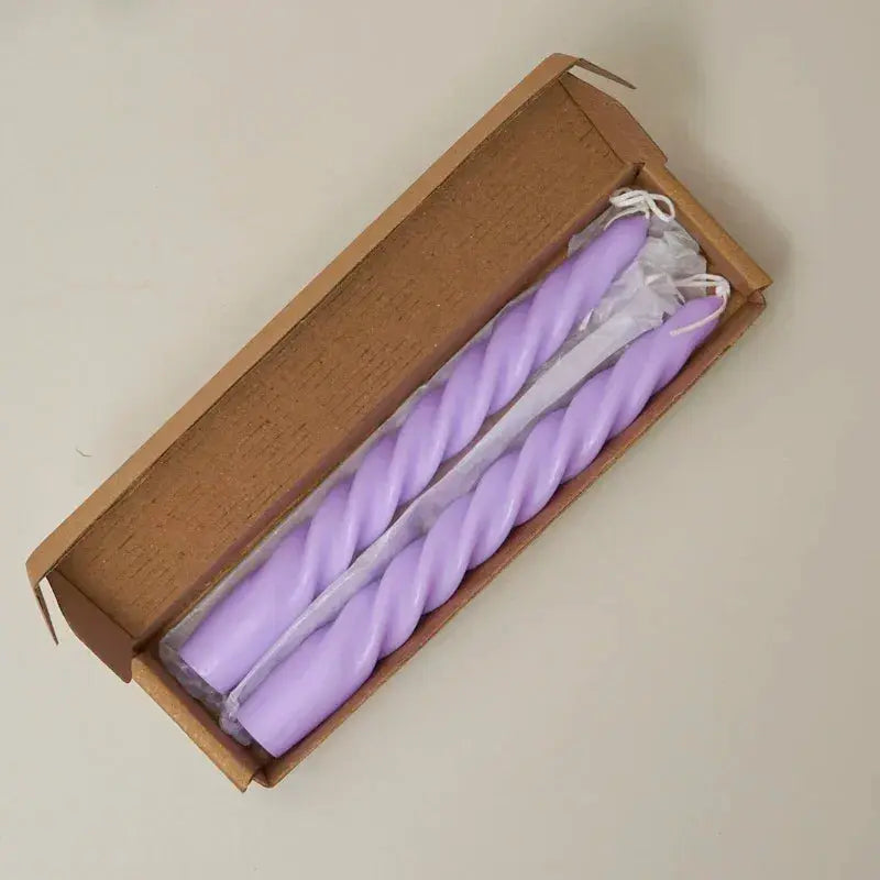 2pc Spiral Candles Scented Candle Decorative Candles Taper Candles Home Decor Wedding Decoration Centerpieces Candlestick Gift Mysterious