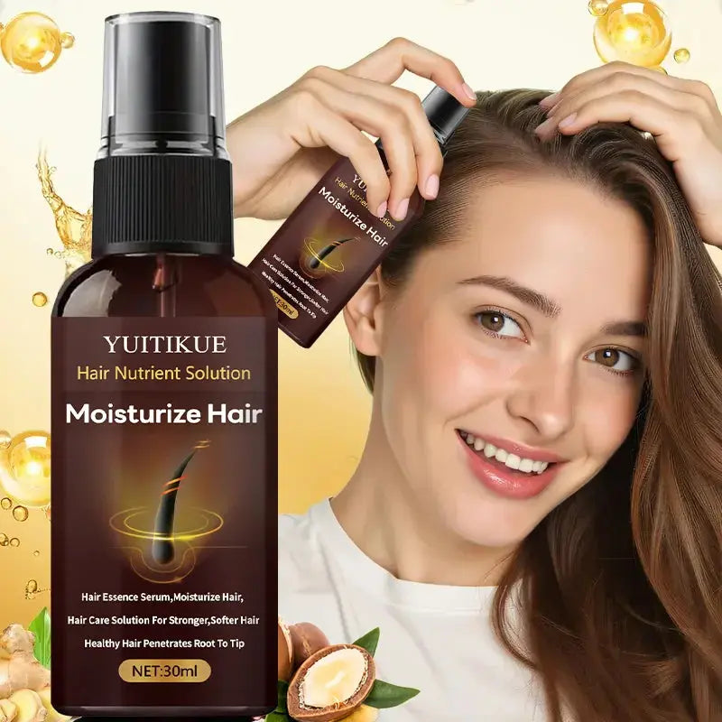 Hair Essence Nutrient Spray 30ml - Deeply Moisturizes & Strengthens Hair, for Stronger Softer Hair, Root to Tip Care Mysterious