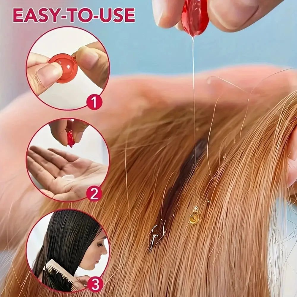 1 Box (40 Capsules) of Hair Care Essential Oil Capsules, Which Can Improve Dry, Frizzy, and Split Ends, Making Hair Smooth and Silky - Home Hair Care Mysterious