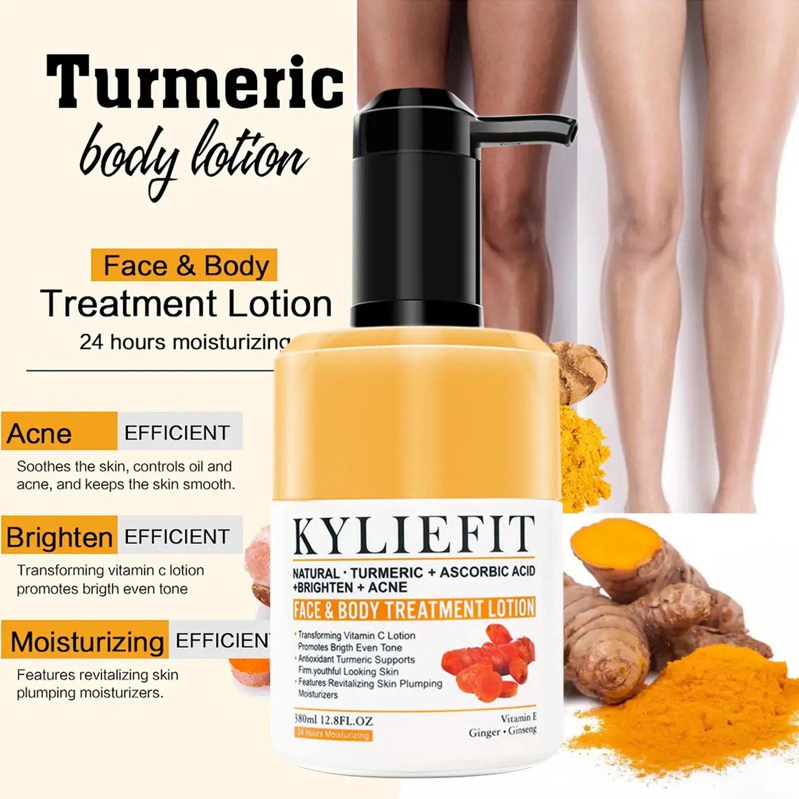 Organic Turmeric Skin Care Kit, Brighten, Clean, Remove Darkness, Spots, Acne, Lighten, Hydration, Exfoliate, Even Skin Tone Mysterious