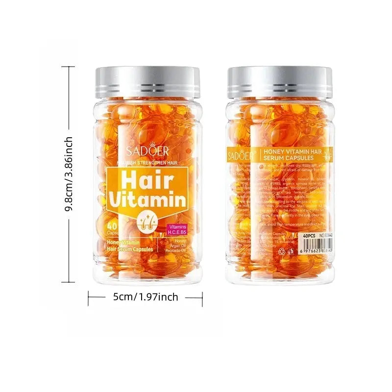 1 Box (40 Capsules) of Hair Care Essential Oil Capsules, Which Can Improve Dry, Frizzy, and Split Ends, Making Hair Smooth and Silky - Home Hair Care Mysterious
