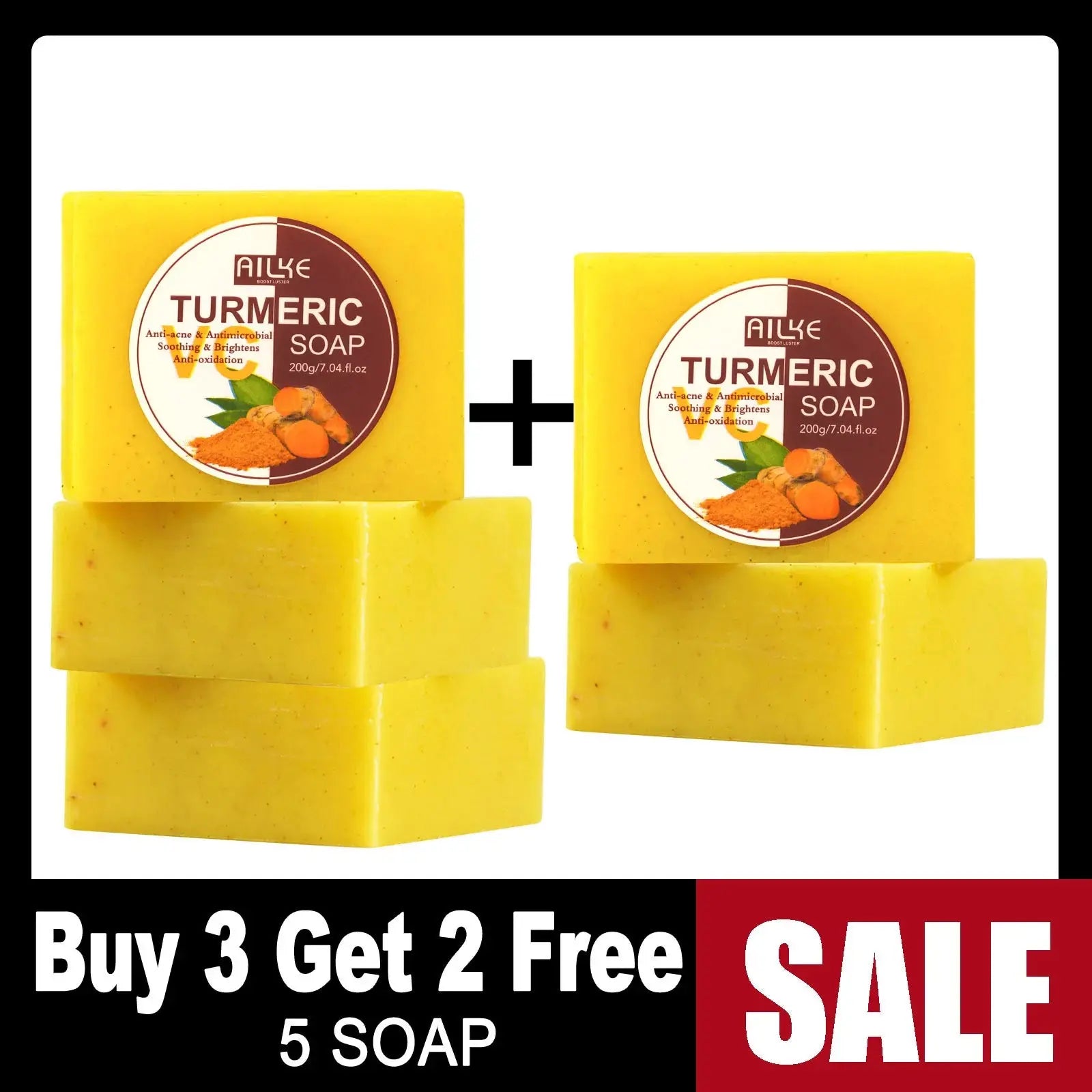Organic Turmeric Skin Care Kit, Brighten, Clean, Remove Darkness, Spots, Acne, Lighten, Hydration, Exfoliate, Even Skin Tone Mysterious