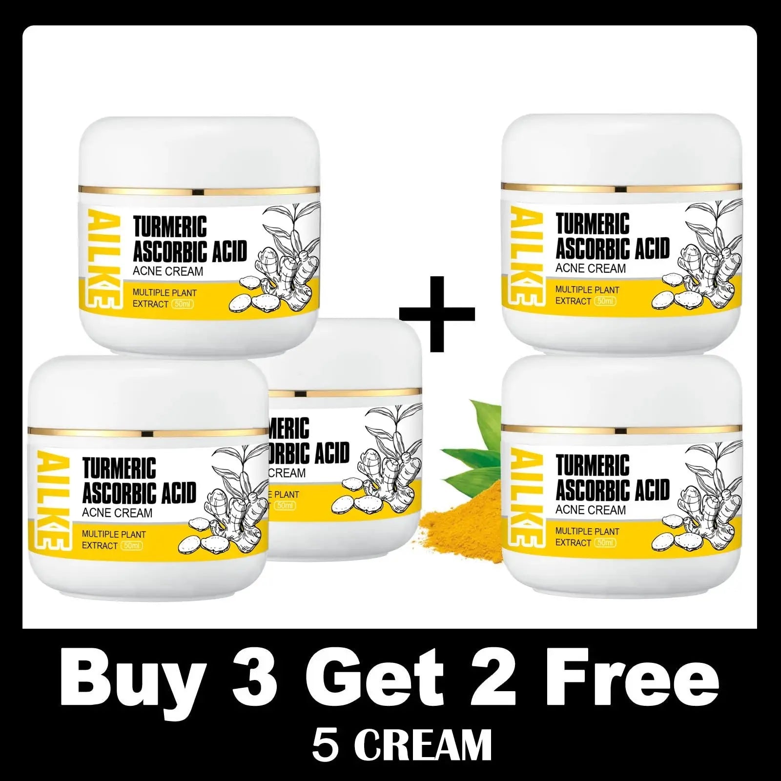 Organic Turmeric Skin Care Kit, Brighten, Clean, Remove Darkness, Spots, Acne, Lighten, Hydration, Exfoliate, Even Skin Tone Mysterious