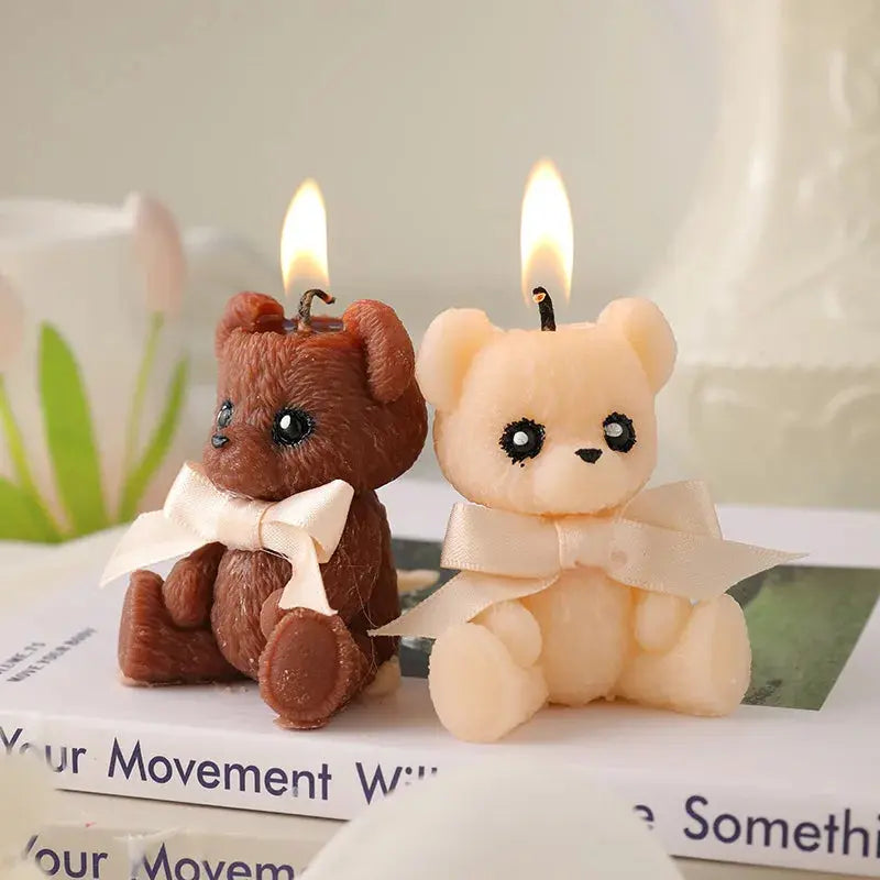 Christmas Bear Candles Aromatic Candles Christmas Adorable Decorative Candle for Wedding Gifts for Personalized Guests Mysterious