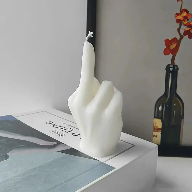 Universal Creative Candles Middle Finger Shaped Gesture Scented Candles Durable Funny Quirky Gifts Home Decoration Ornaments Mysterious