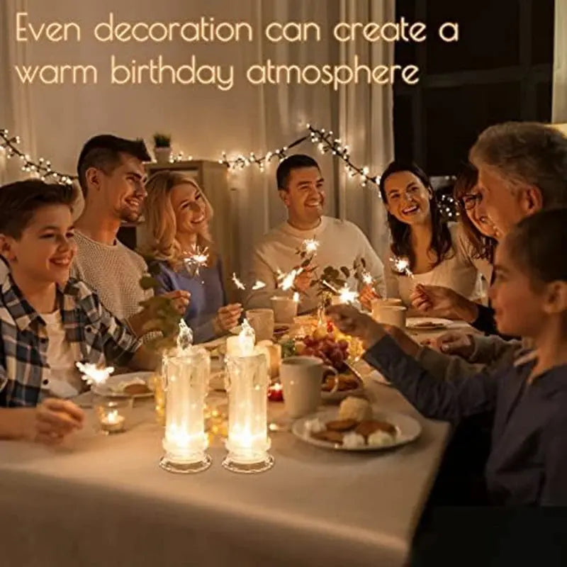 4PCS LED Flameless Candles ,LED Clearance Pillar Candles, Battery Included,Decoracion For Halloween Christmas White Mysterious