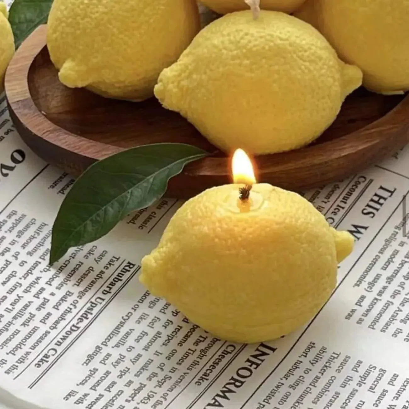 1pc Lemon Scented Candles, Handmade Soy Wax, Suitable For Home Decor, Party, Dining Table Decor,Holiday Gift, Wedding Decor Mysterious