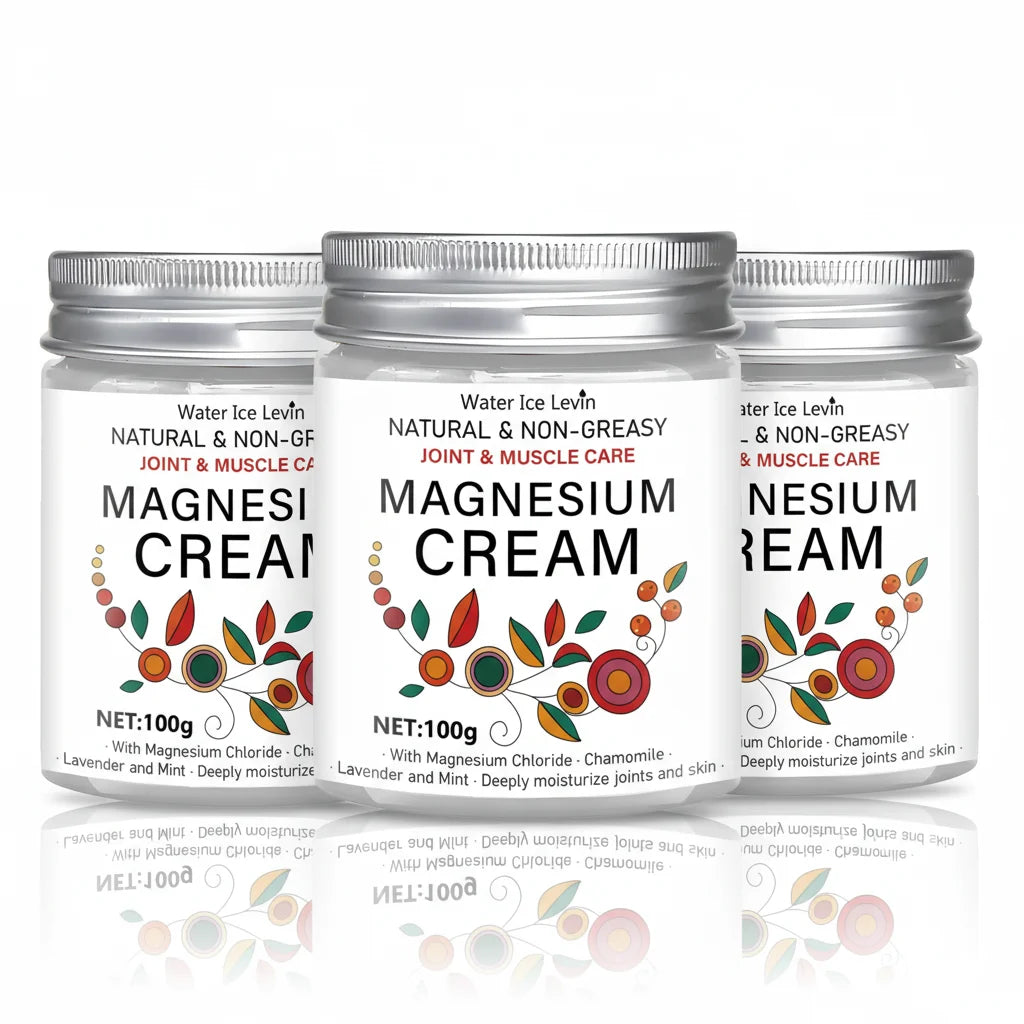 Magnesium Joint & Muscle Care Cream: Natural, Non-Greasy, Nourishes/Moisturizes, Daily Use Boosts Elastic Skin