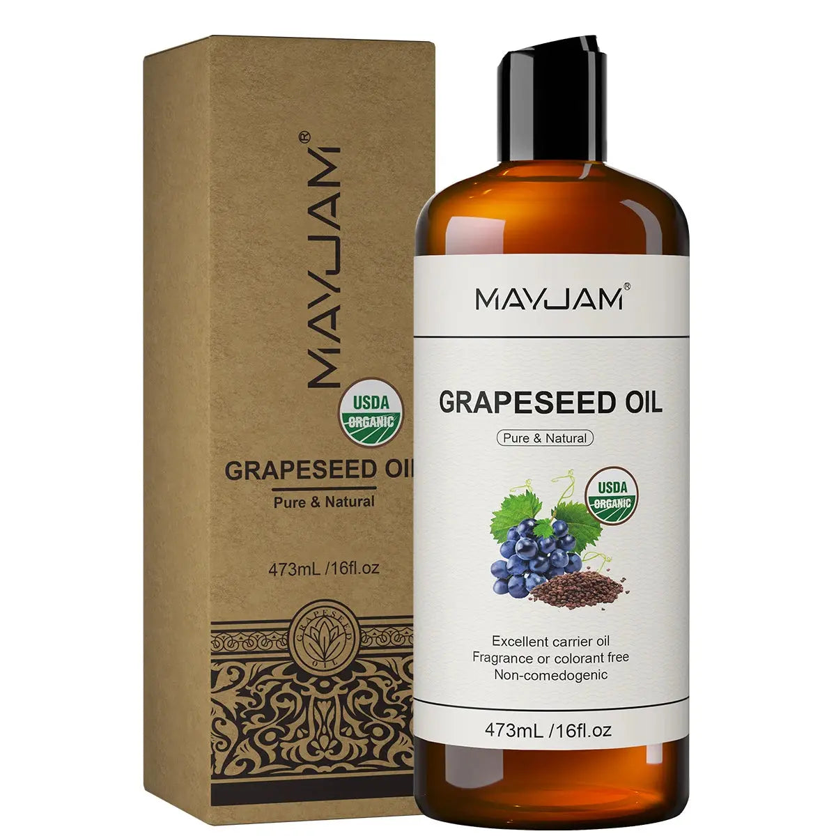 USDA Organic Sunflower Seed for Skin & Hair Cold-Pressed Pure Natural Sweet Almond Moroccan Argan Massage Oil Moisturizing Mysterious