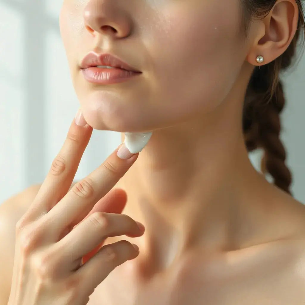 Person applying a lightweight moisturizer for a smooth, hydrated facial glow
