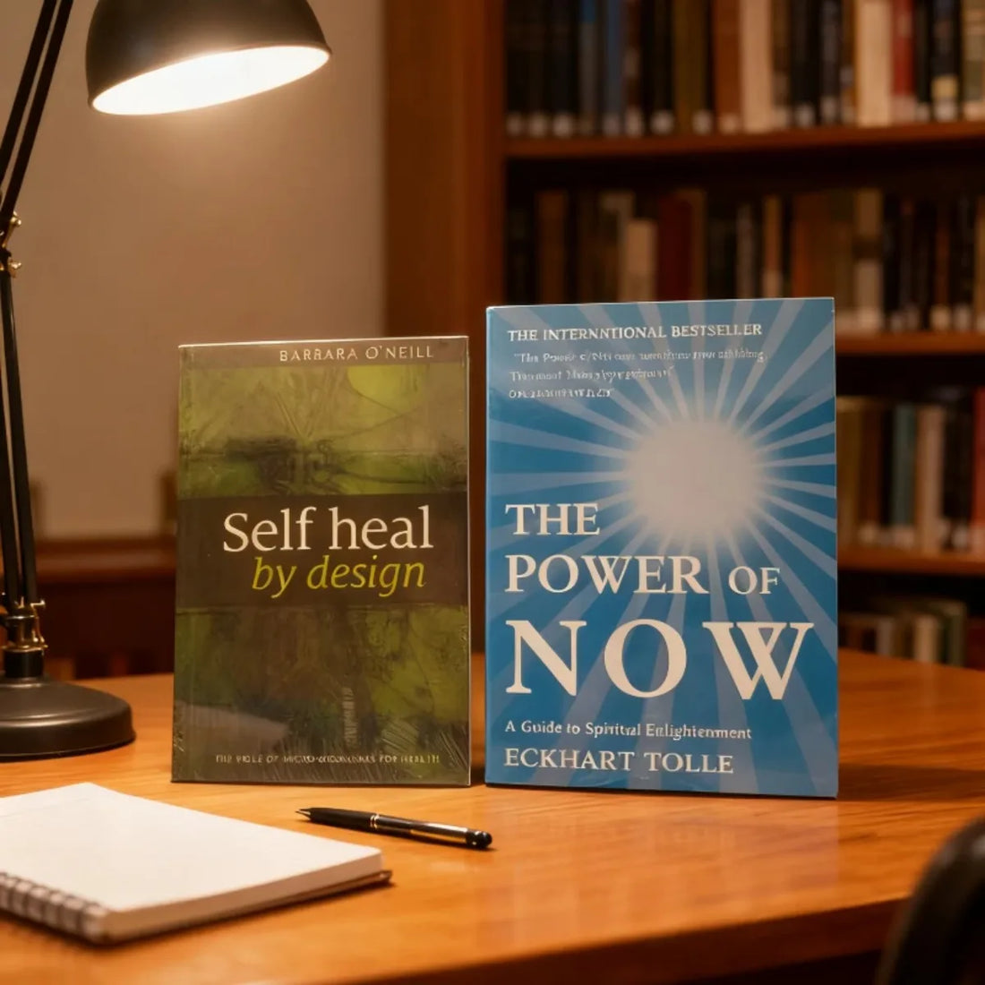Two Books Set-《Self Heal By Design》+《THE POWER OF NOW》Blueprint Wholeness: Embodied Healing &amp; Present-Moment Awareness Guide