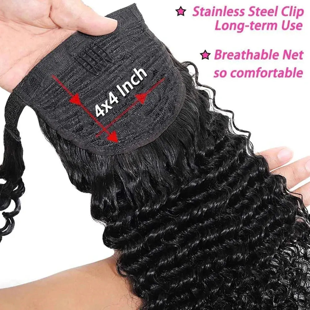 Ponytail Human Hair Wrap