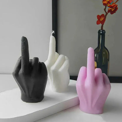 Universal Creative Candles Middle Finger Shaped Gesture Scented Candles Durable Funny Quirky Gifts Home Decoration Ornaments Mysterious