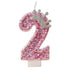 Cake Numeral Candles ，Birthday Candle  pink Colour Creative Candle Princess Crown Girl Happy Birthday Party Decoration Mysterious