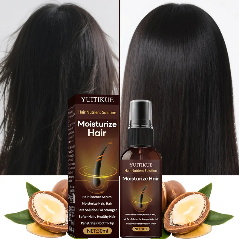 Hair Essence Nutrient Spray 30ml - Deeply Moisturizes &amp; Strengthens Hair, for Stronger Softer Hair, Root to Tip Care
