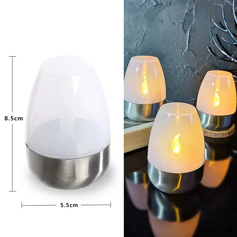 LED Solar Candles Light Flameless Rechargeable Night Light For Wedding Party Garden Decor Outdoor Waterproof Solar Candles Lamp Mysterious