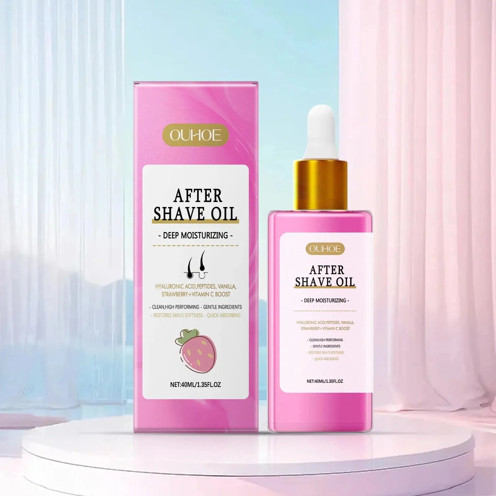 40ml Aftershave Care Essential Oil Soothes The Skin, Strawberry Flavored Daily Care Oil Moisturizes And Smooths Body Care Mysterious