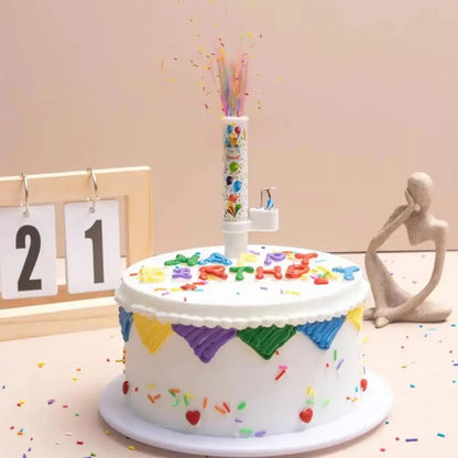 Surprise Candles Happy Birthday Cake Decorated Candles Creative Catapult Candy Effects Decorated Candles Mysterious