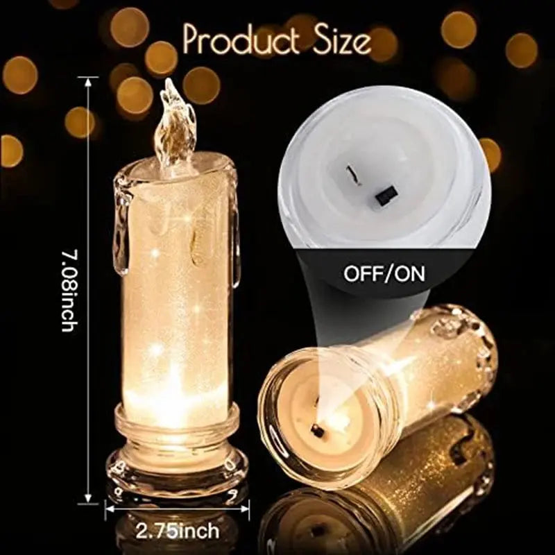 4PCS LED Flameless Candles ,LED Clearance Pillar Candles, Battery Included,Decoracion For Halloween Christmas White Mysterious