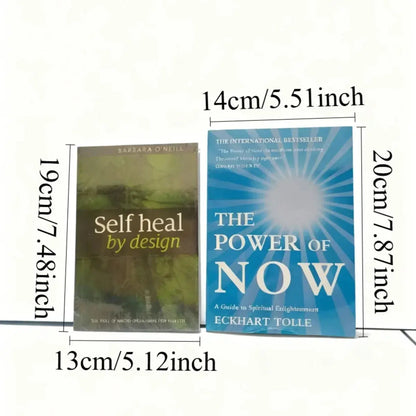 Two Books Set-《Self Heal By Design》+《THE POWER OF NOW》Blueprint Wholeness: Embodied Healing &amp; Present-Moment Awareness Guide Mysterious