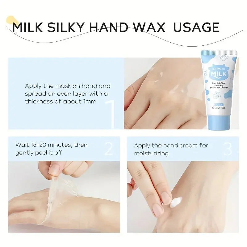 7PCS Milk Skin Care Set Moisturizing Hydration Body Beauty Facial Cleanser Body Scrub Hand Wax Eye Cream Sunscreen Storage Bag Mysterious