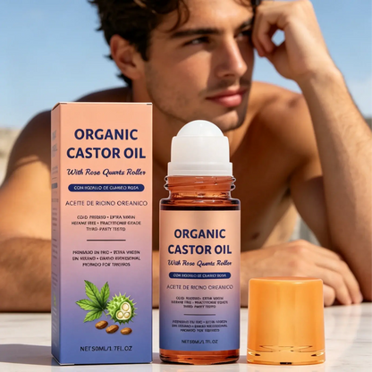 Organic Castor Oil Long Lasting Moisturizing Deeply Nourishing Improve Skin Smoothness Even Skin Tone Body Care Oil Roller 50ml Mysterious