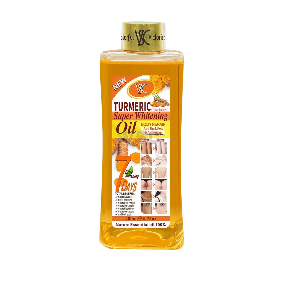 Turmeric essential oil facial body massage oil moisturizing diffuser aromatherapy nourishing smooth body facial skin care 200ml Mysterious
