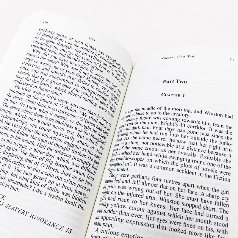 1984 Novel Book By George Orwell English Version Full Translation Part One of The Dystopian Trilogy World Classic