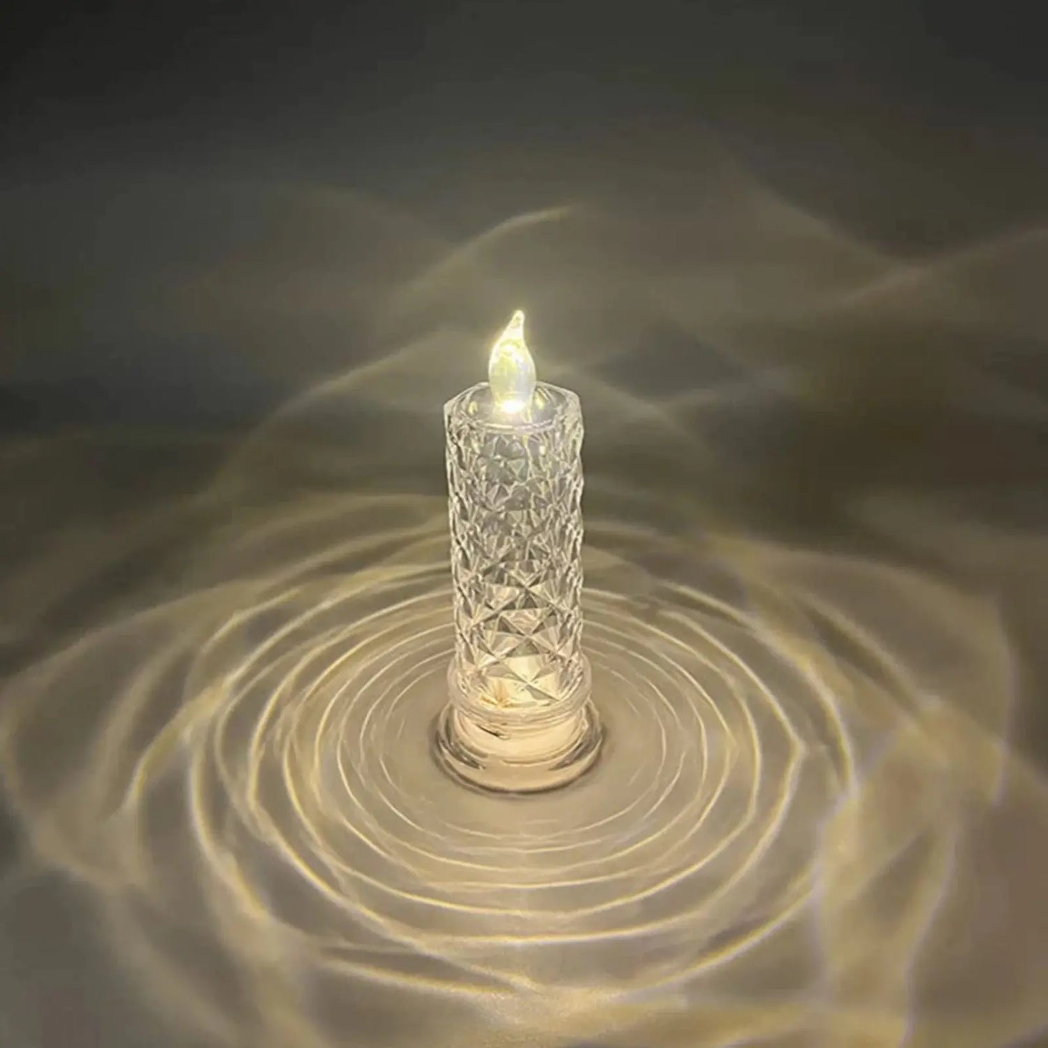 Led Flameless Candles Rose Crystal Led Candle Light For Christmas Valentine&