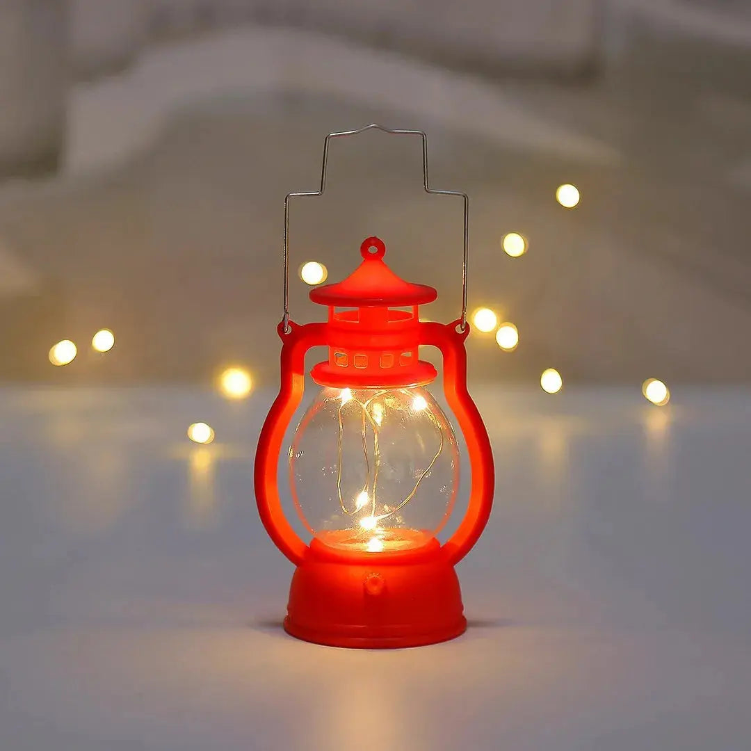 Candle Holders lantern for Table Retro Flameless Kerosene Lamp Desktop Candlestick Chandelier Christmas New Year Night Light Mysterious