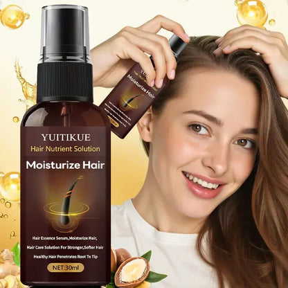 Hair Essence Nutrient Spray 30ml - Deeply Moisturizes &amp; Strengthens Hair, for Stronger Softer Hair, Root to Tip Care Mysterious