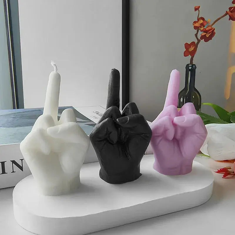 Universal Creative Candles Middle Finger Shaped Gesture Scented Candles Durable Funny Quirky Gifts Home Decoration Ornaments Mysterious