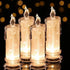 4PCS LED Flameless Candles ,LED Clearance Pillar Candles, Battery Included,Decoracion For Halloween Christmas White Mysterious
