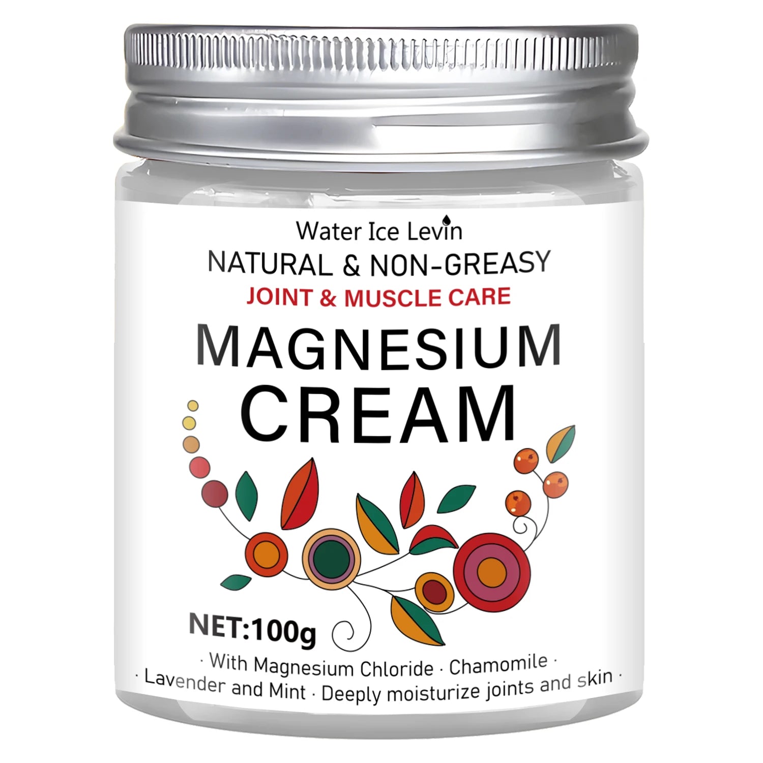 Magnesium Joint &amp; Muscle Care Cream: Natural, Non-Greasy, Nourishes/Moisturizes, Daily Use Boosts Elastic Skin