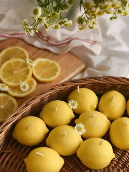 1pc Lemon Scented Candles, Handmade Soy Wax, Suitable For Home Decor, Party, Dining Table Decor,Holiday Gift, Wedding Decor Mysterious