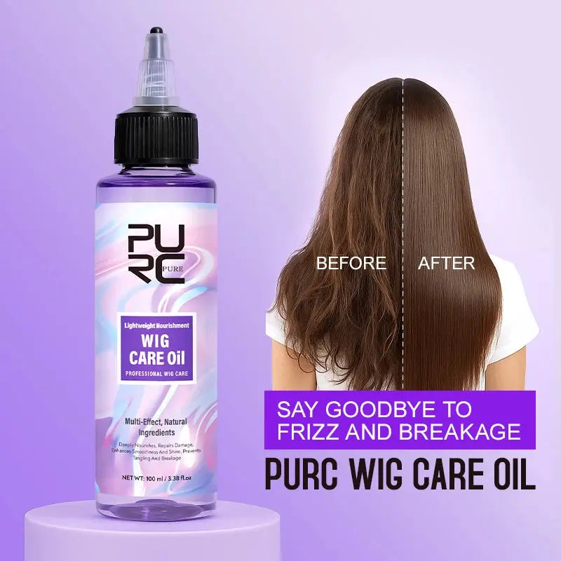 PURC Wig Care Hair Oil nourishes wigs and restores shine