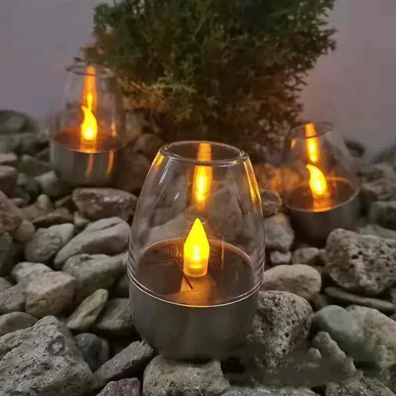 LED Solar Candles Light Flameless Rechargeable Night Light For Wedding Party Garden Decor Outdoor Waterproof Solar Candles Lamp Mysterious