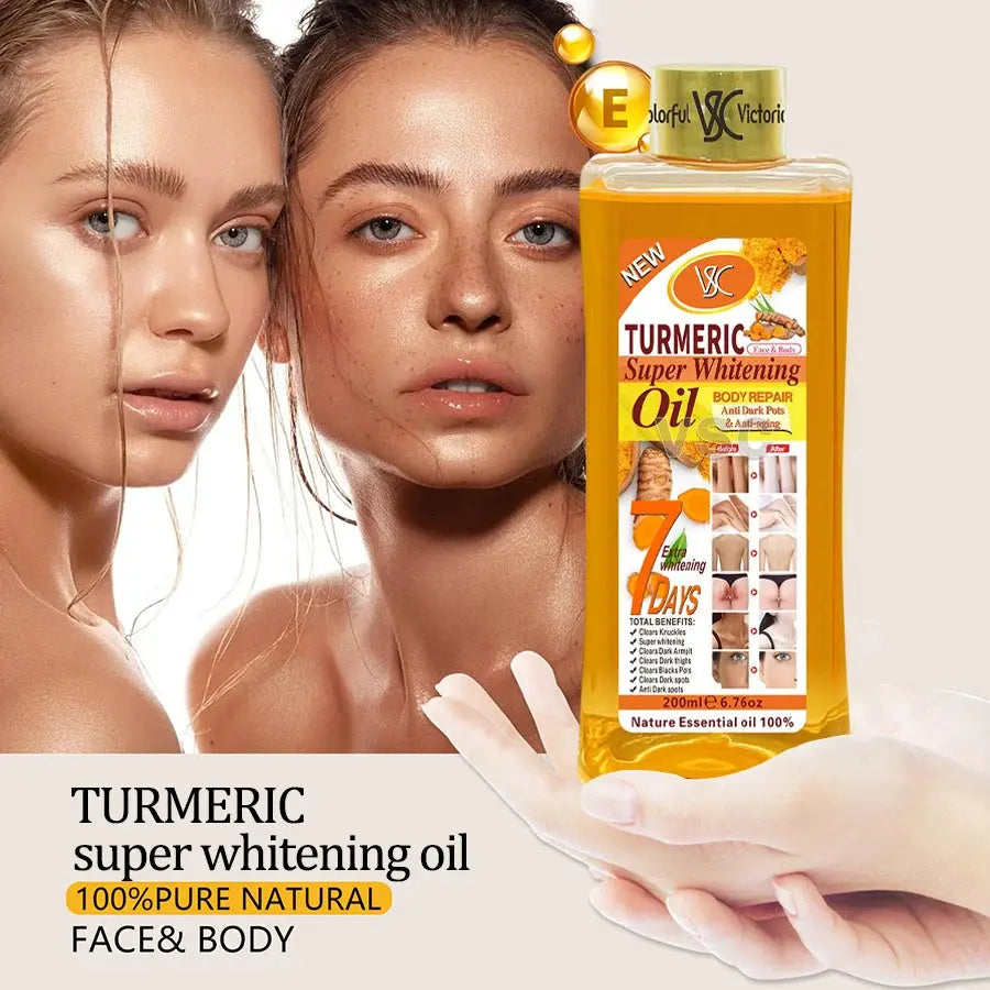 Turmeric essential oil facial body massage oil moisturizing diffuser aromatherapy nourishing smooth body facial skin care 200ml Mysterious