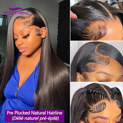 13x4 Straight Human Hair Lace Frontal Wig 