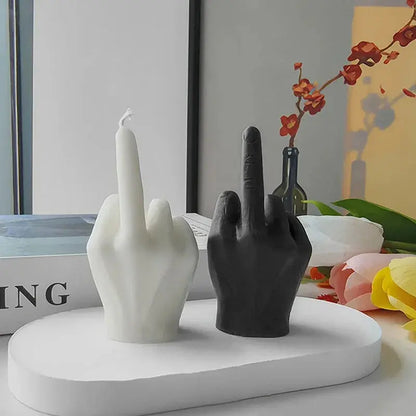 Universal Creative Candles Middle Finger Shaped Gesture Scented Candles Durable Funny Quirky Gifts Home Decoration Ornaments Mysterious