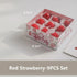 4/6/9PCS Strawberry Shaped Scented Candles Gift Box Handmade Realistic Fruit Scented Aromatherapy Mini Candles Home Decor Gifts Mysterious