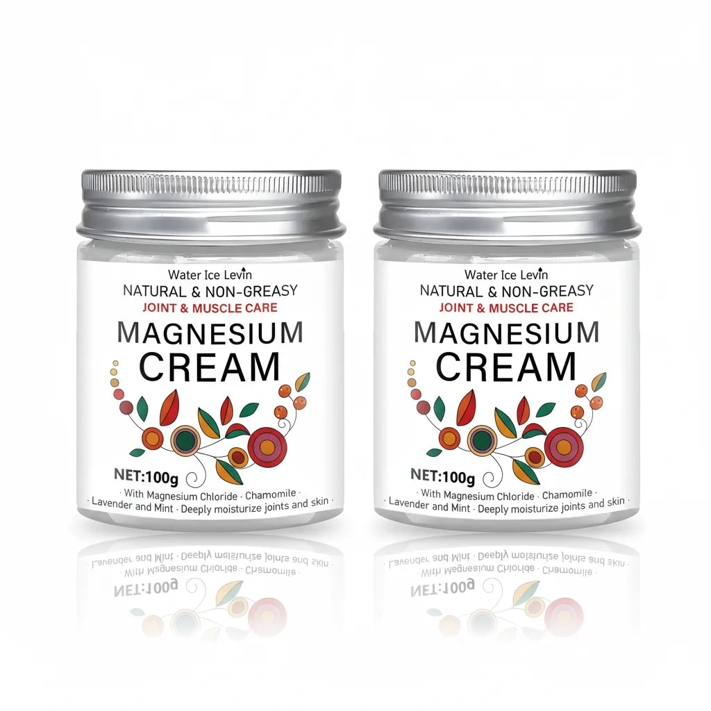 Magnesium Joint &amp; Muscle Care Cream: Natural, Non-Greasy, Nourishes/Moisturizes, Daily Use Boosts Elastic Skin