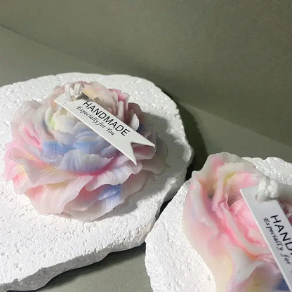 Low Temperature Candles Glow in The Dark White Peony Flower Shaped Luminous Candles Adult Heat Body Safe Drip Candles Wax Play Mysterious