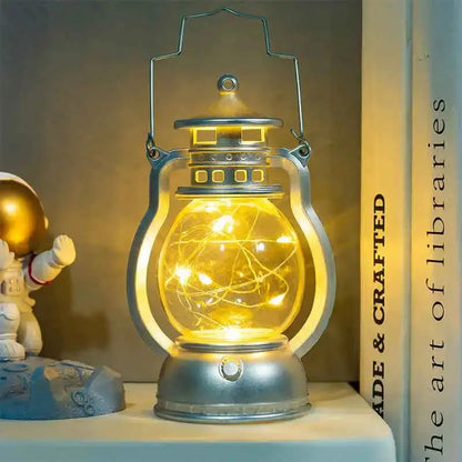 Candle Holders lantern for Table Retro Flameless Kerosene Lamp Desktop Candlestick Chandelier Christmas New Year Night Light Mysterious