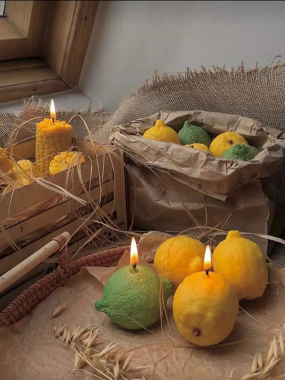 1pc Lemon Scented Candles, Handmade Soy Wax, Suitable For Home Decor, Party, Dining Table Decor,Holiday Gift, Wedding Decor Mysterious
