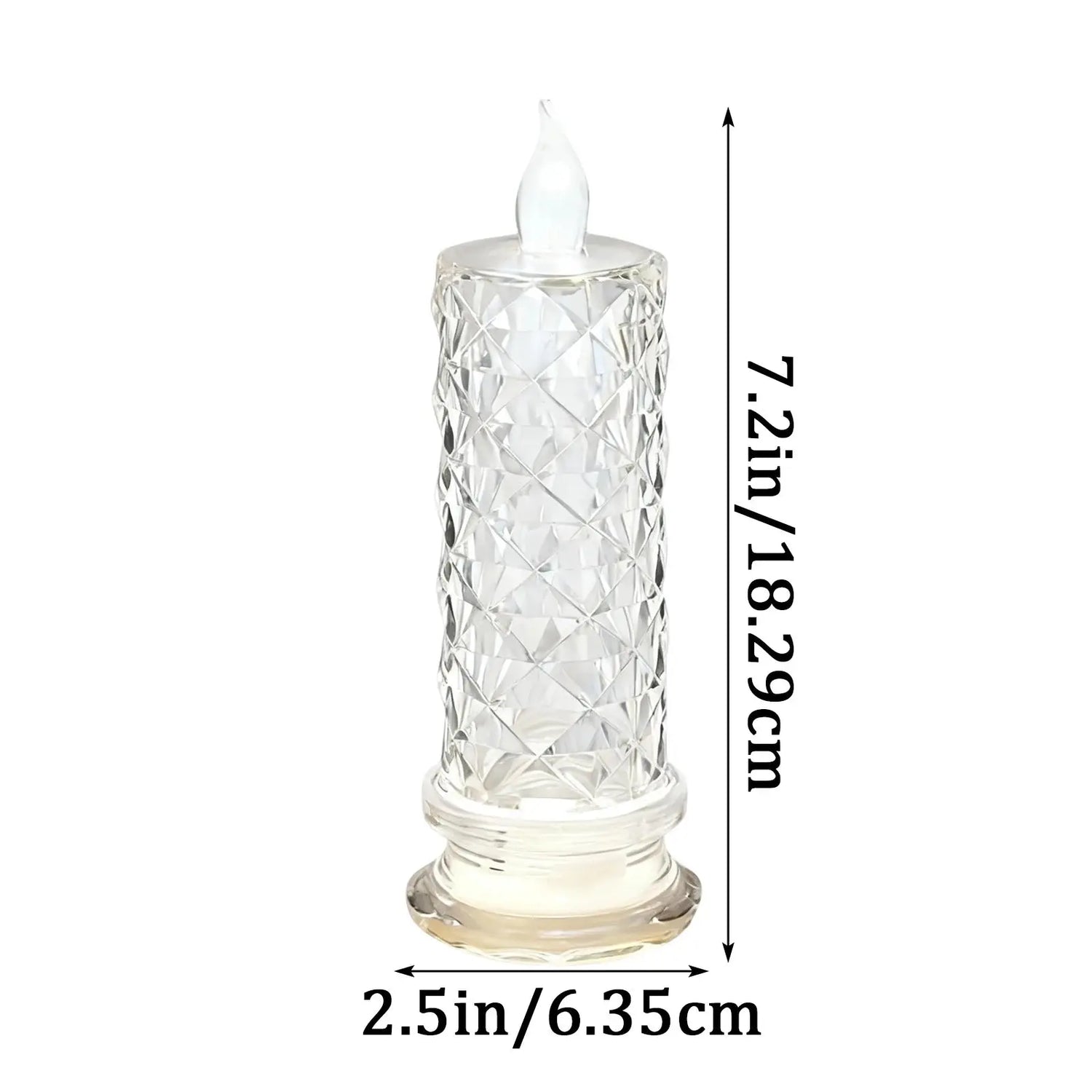 Led Flameless Candles Rose Crystal Led Candle Light For Christmas Valentine&