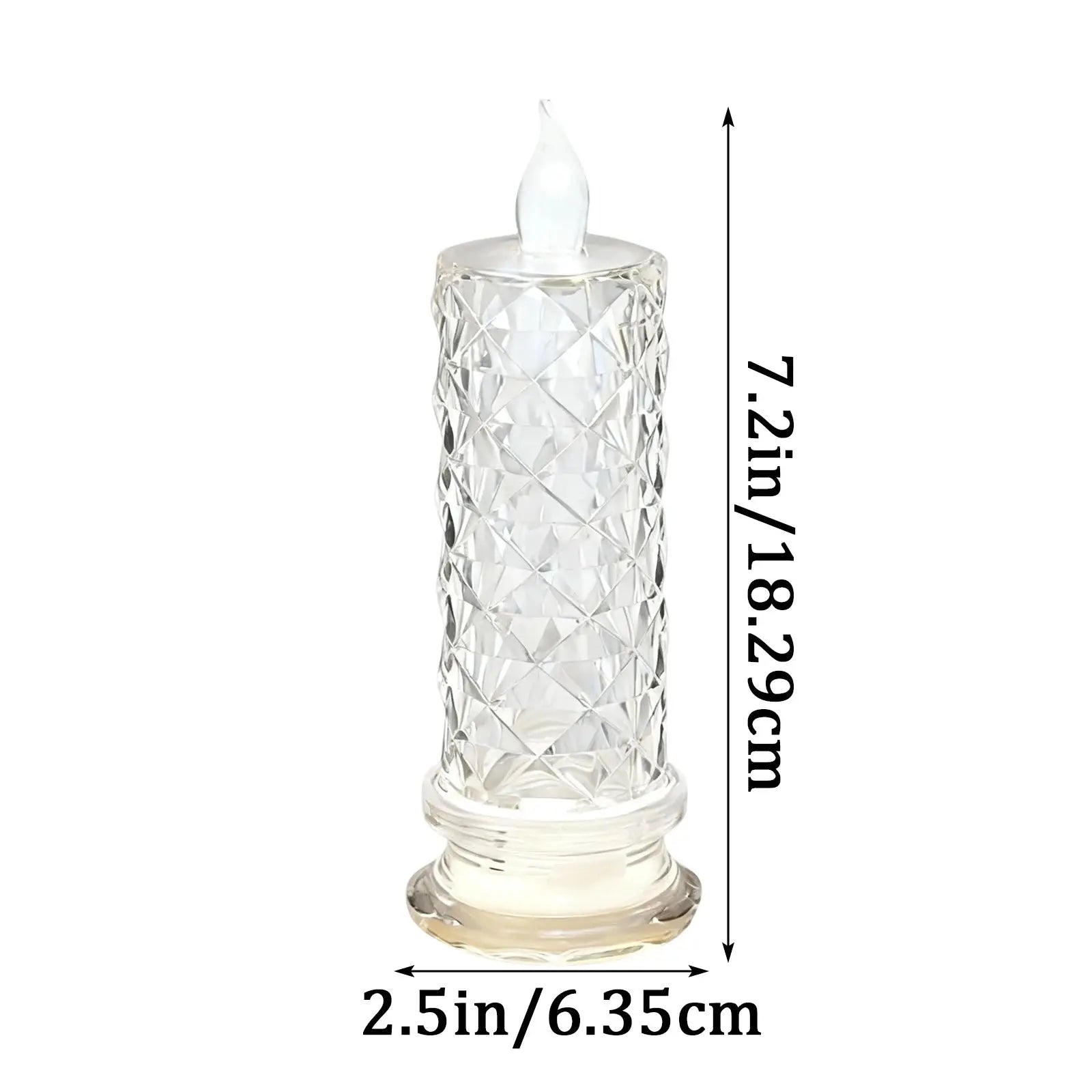 Led Flameless Candles Rose Crystal Led Candle Light For Christmas Valentine&